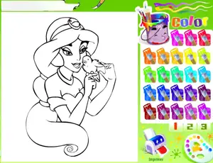 Aladdin & Princess Coloring